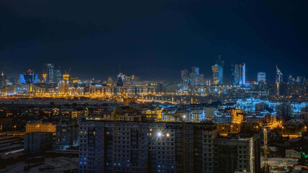 Ночной казахстан